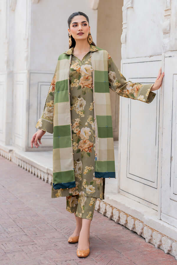 3 Piece Unstitched Digital Printed Khaddar Suit ( Printed Khaddar Dupatta )