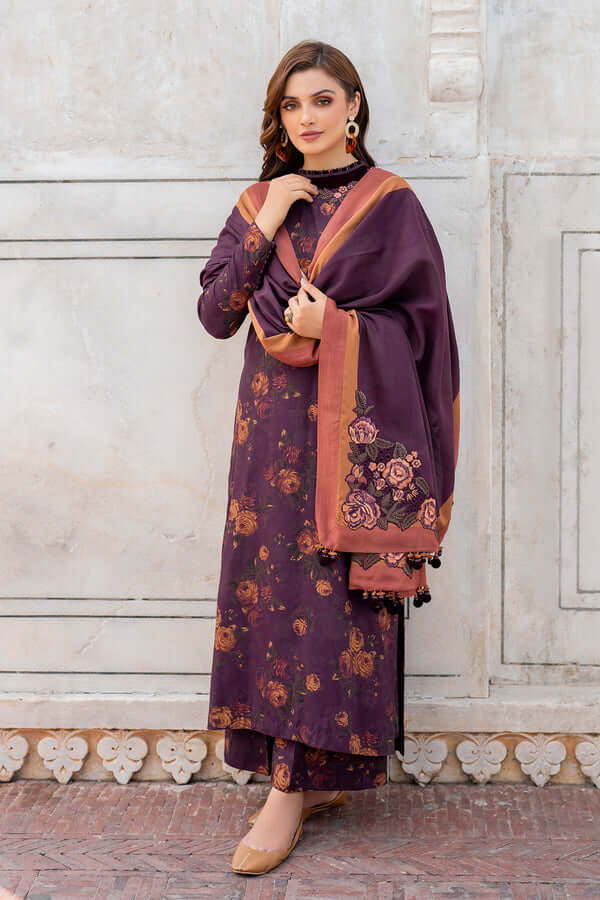 3 Piece Unstitched Digital Printed Khaddar Suit ( Printed Khaddar Dupatta )