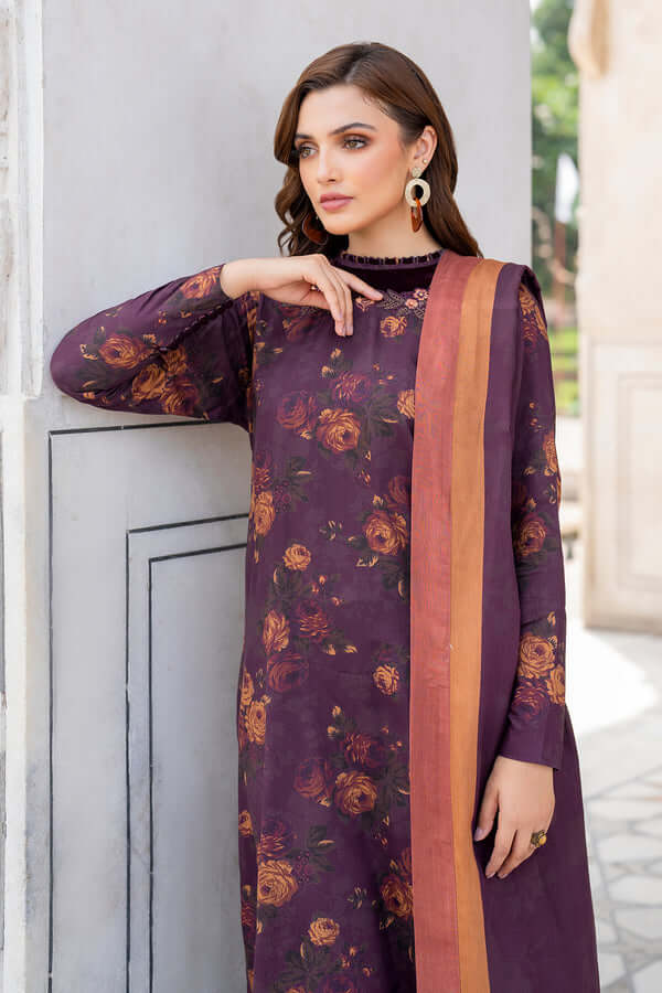 3 Piece Unstitched Digital Printed Khaddar Suit ( Printed Khaddar Dupatta )